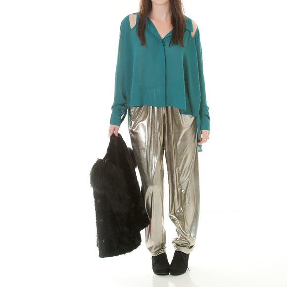 Vintage Metallic Party Pants - Picture 1 of 1